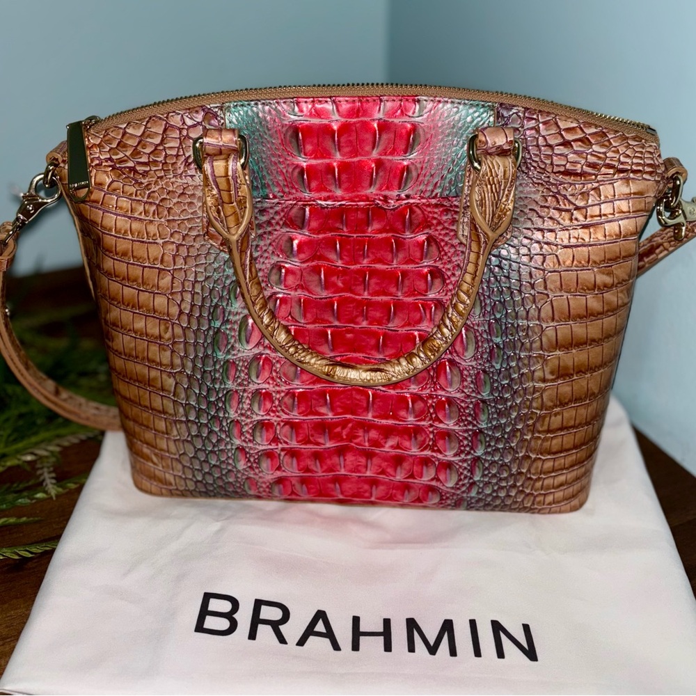 Brahmin Duxbury Satchel Croc Print
